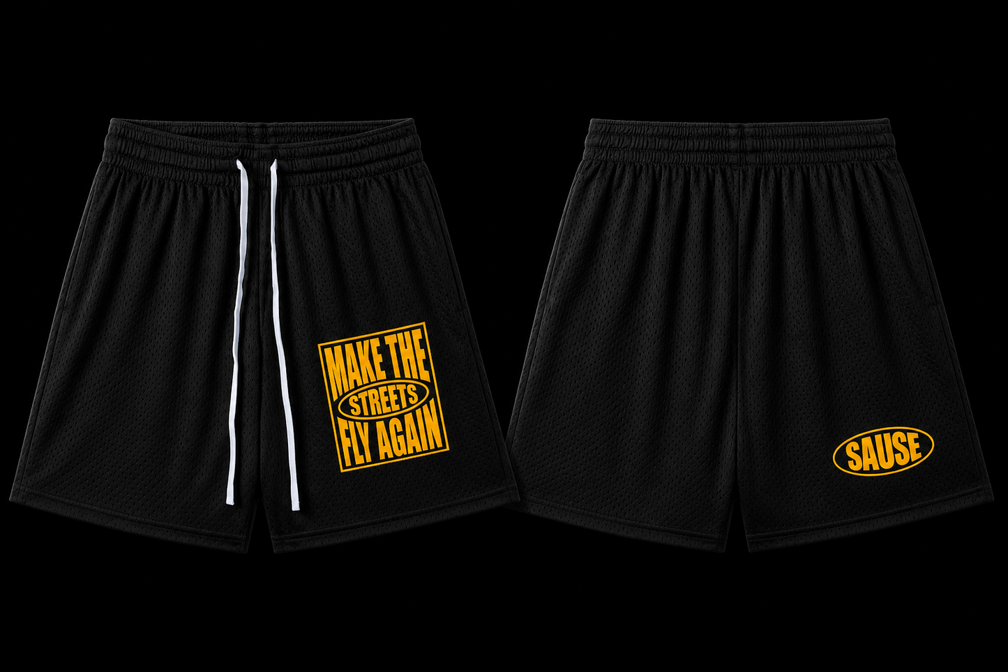 Sause "Make The Streets Fly Again" Mesh  Shorts