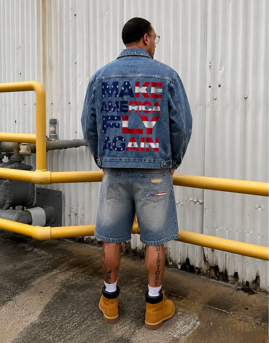 Sause America Distressed Baggy Denim Jorts