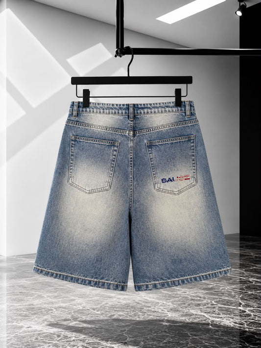 Sause America Distressed Baggy Denim Jorts